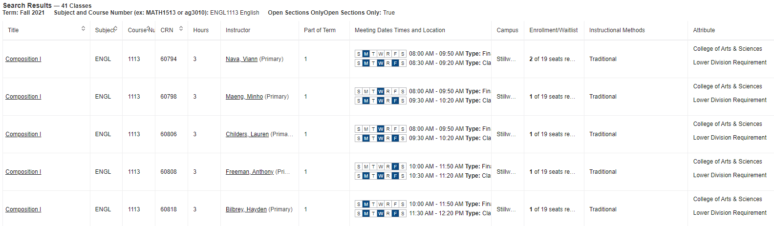 Graphic showing search results screen.