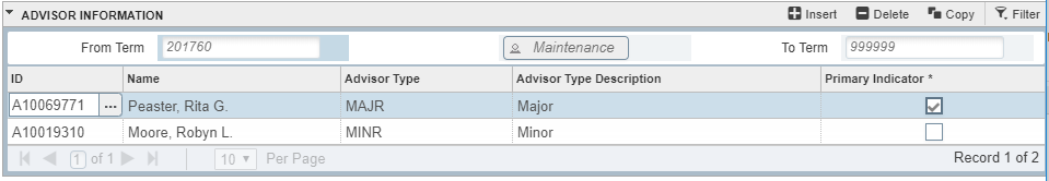 Graphic showing location of advisors.