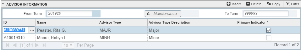 Graphic showing all existing advisers.