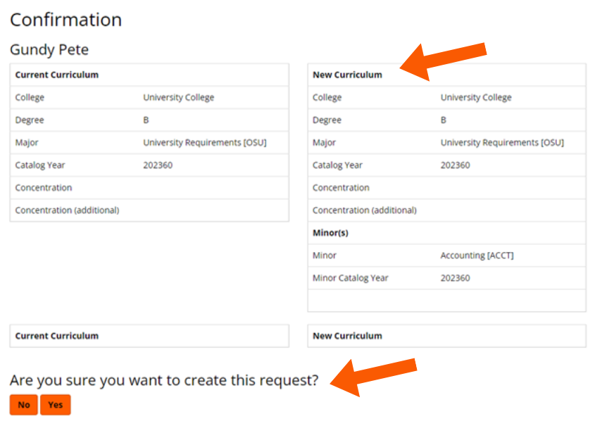 Graphic showing confirmation steps within Banner.