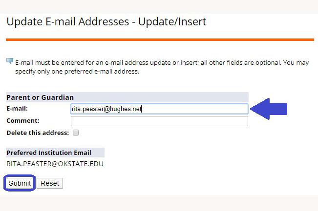 Shows where new emails can be added.