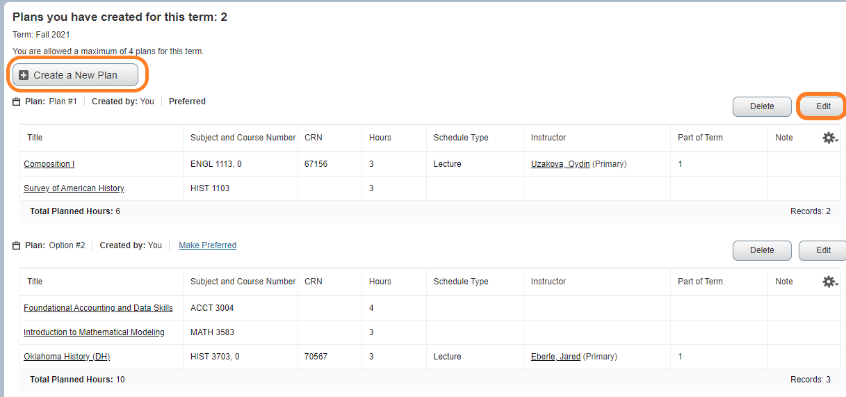 Graphic showing how to create a plan.