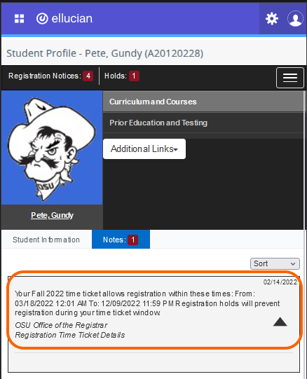 Mobile view of content when clicking down arrow.