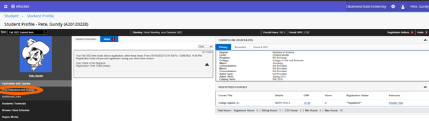 Graphic showing web location of Prior Education and Testing.
