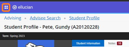 Graphic showing navigation icon.