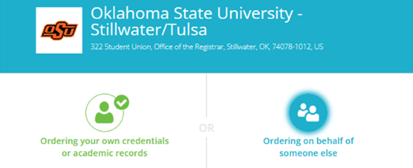 Graphic showing where ordering on behalf of someone else option is located.